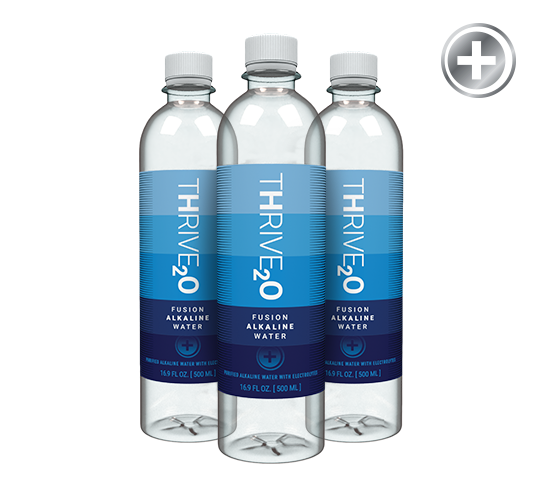 THRIVE2O Alkaline Water product packaging