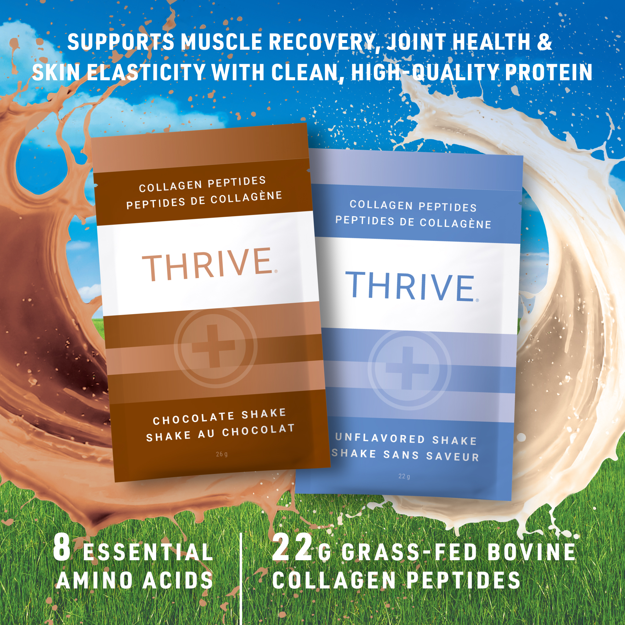 See zoomed view of THRIVE Grass-Fed Bovine Collagen Peptides Chocolate Flavor