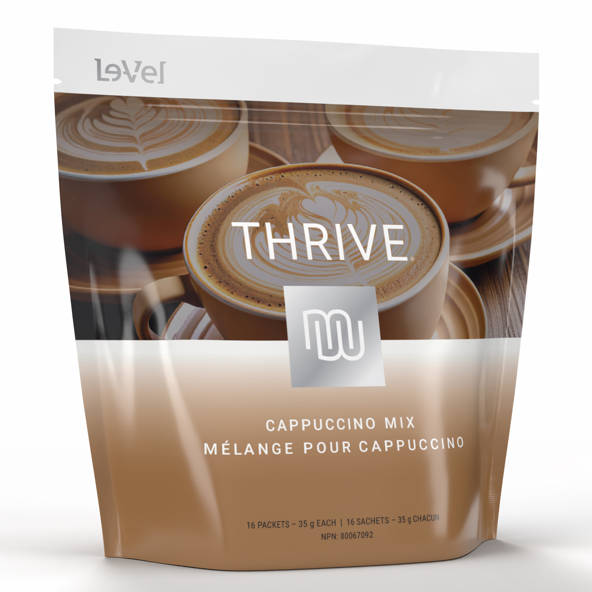 THRIVE Lifestyle Mix Single Serve Pouch Craveable Cappuccino Front