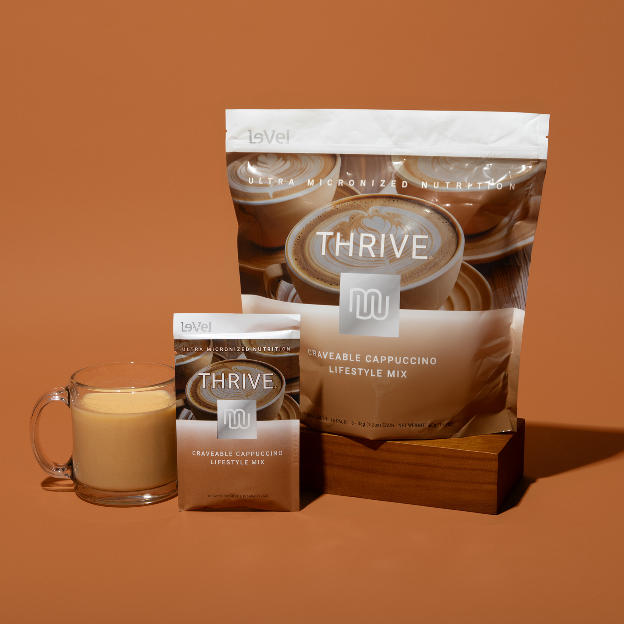 See zoomed view of THRIVE Lifestyle Mix Single Serve Pouch Craveable Cappuccino