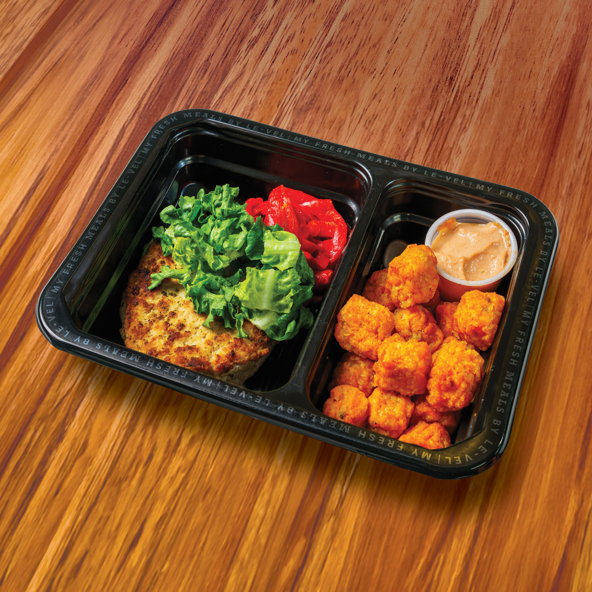 See zoomed view of THRIVE My Fresh Meals Turkey Burgey & Sweety Tots Tray