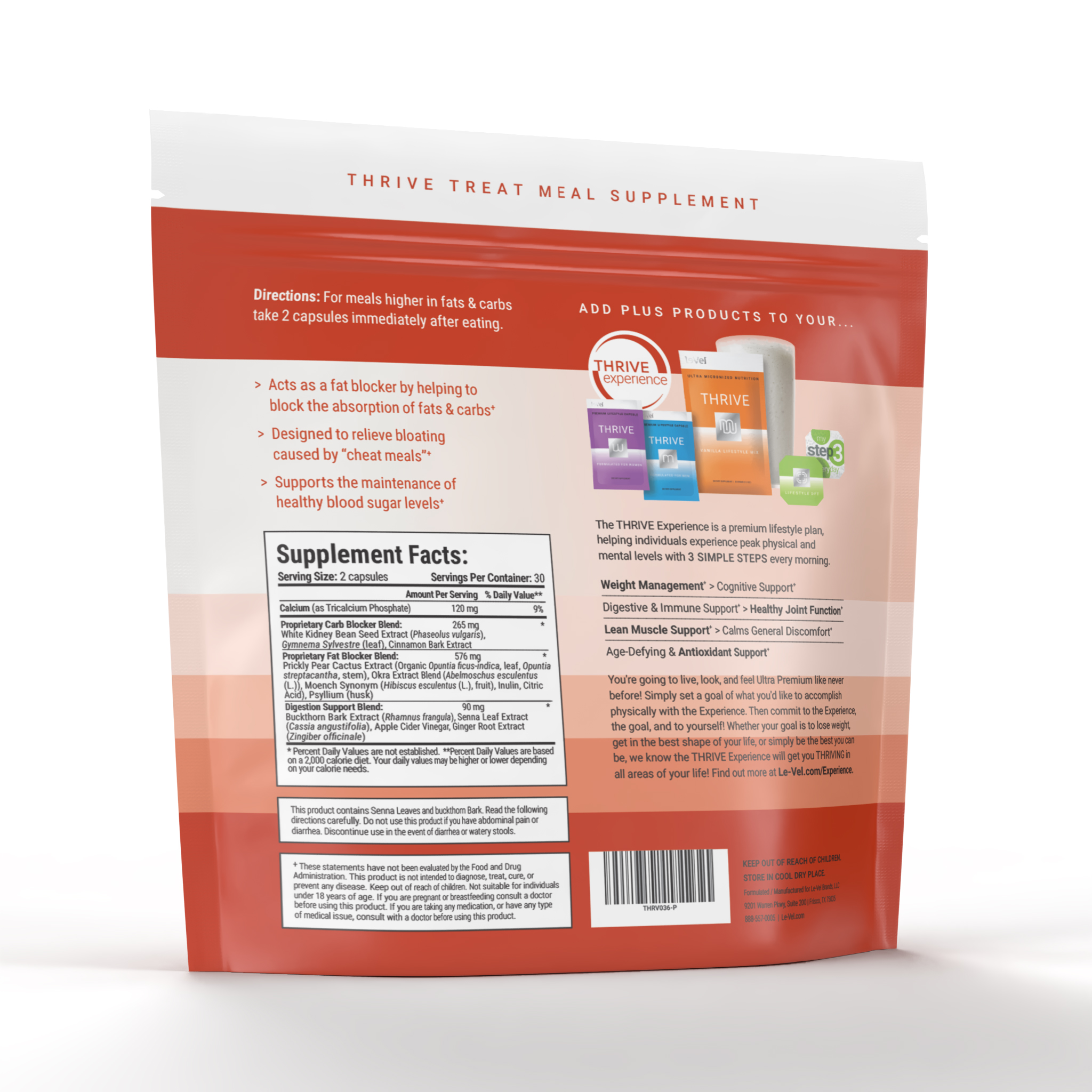 See zoomed view of THRIVE Treat Meal Pouch Back