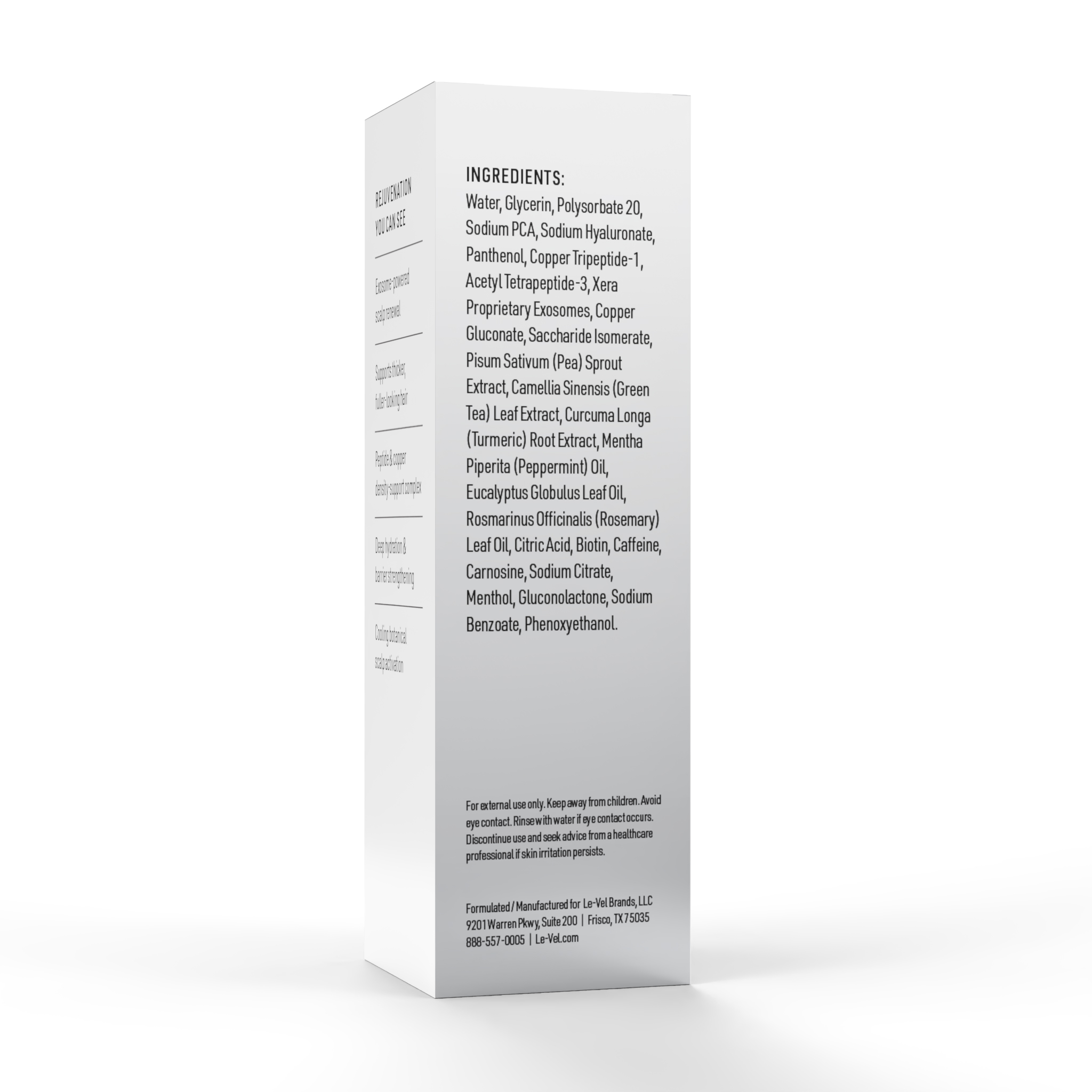 See zoomed view of XERA Exosome Rejuvenating Hair Serum Back